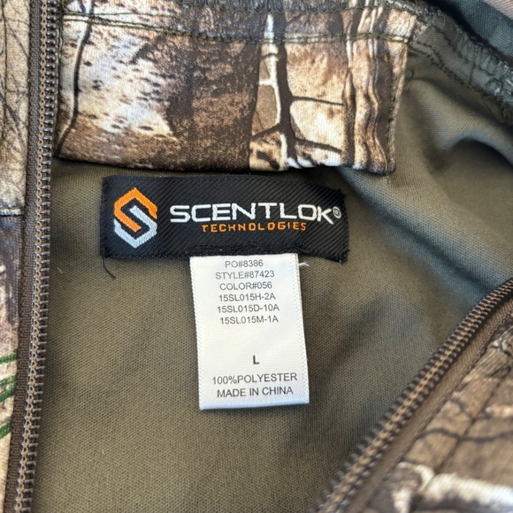 ScentLok Realtree Xtra Camo Hunting Coveralls Hooded Full Zip Suit Mens Large - Picture 6 of 7